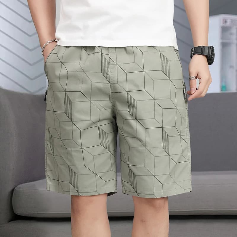 Pantaloncini estivi in cotone elasticizzato Uomo Pantaloncini cargo larghi leggeri e traspiranti Pantaloncini da surf con coulisse in vita elastica Taglie forti 6XL