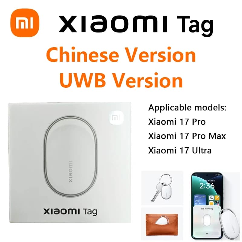 Dispositivo Tracker Anti-Smarrimento Xiaomi Tag Versione UWB, Resistente all'Acqua IP67, BLE 5.4, Protezione della Privacy, Versione Cinese
