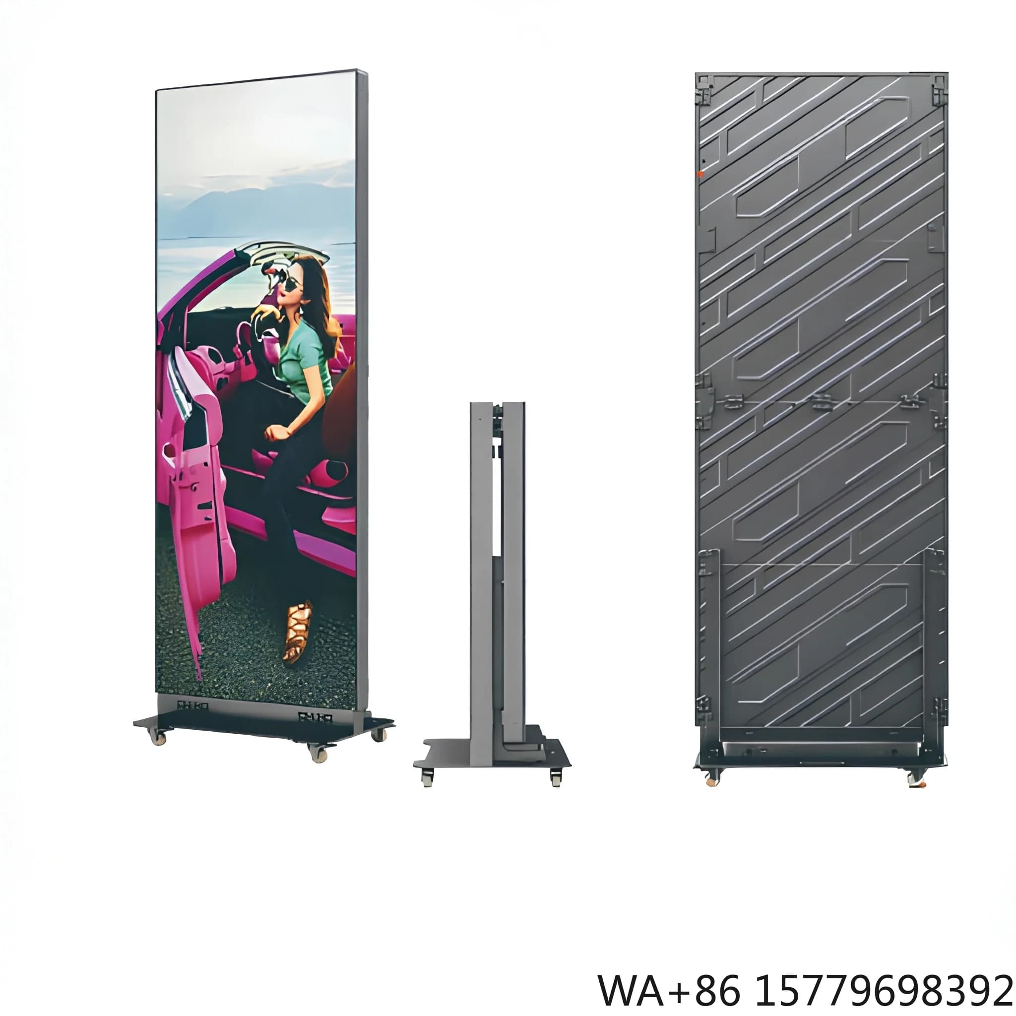 Foldable Lightweight 4K Supported Full Color Smart Sync LED Poster Display Brightness Adjustable Vertical