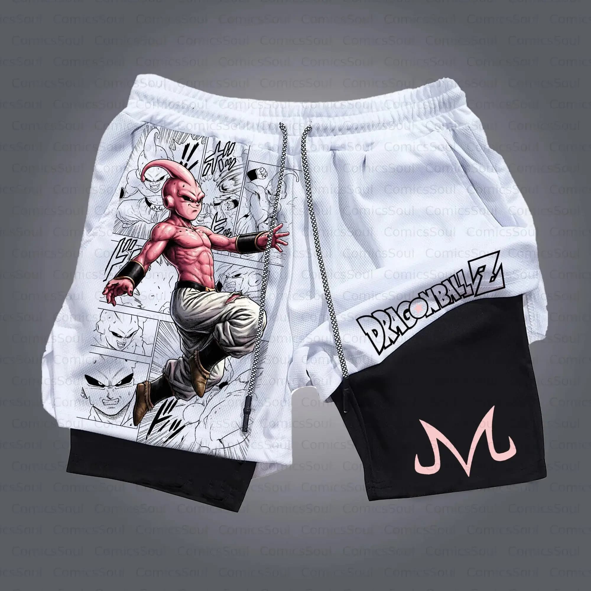 Dragon Ball Anime Men's Shorts Sportswear 2026 Quick Dry Gym Pants Double-layer 2 in 1 Shorts Y2k Summer Breathable Streetwear