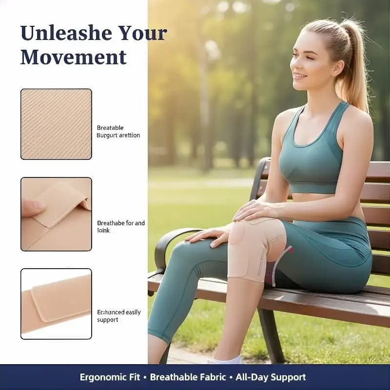 1 pezzo di ginocchiera con stabilizzatore laterale, ginocchiera a compressione per uomo e donna, ginocchiera di supporto per alleviare il dolore al ginocchio