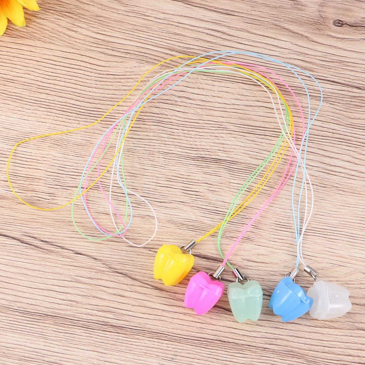 Set di 5 Scatole per Denti da Latte, Organizzatore per Denti Decidui, Cofanetto Porta Collana, Regalo Ricordo per Bambini