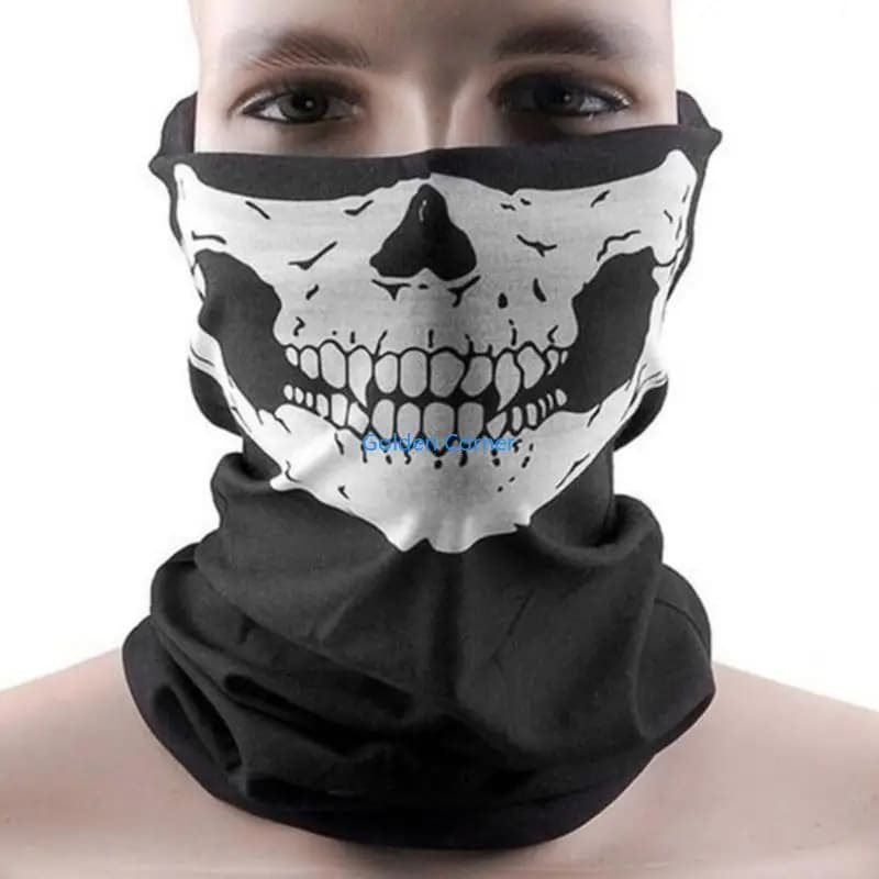 E15d Halloween Skeleton Gloves and Skull Face Mask Set Female Male Evening Party Prop