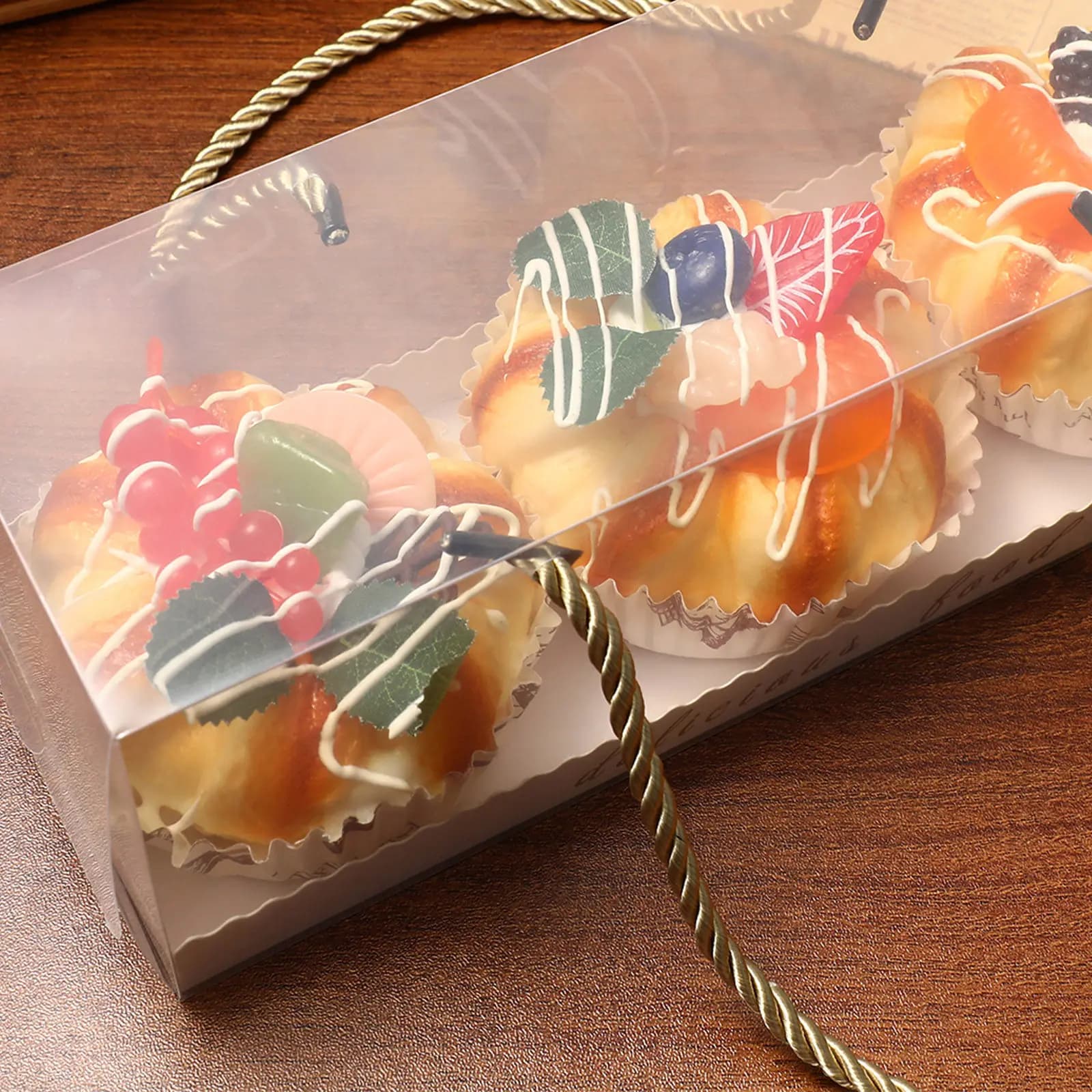 10 pcs Baking Boxes Transparent Cake Containers For Parties Banquets Bakery Home Oblong Cake Cases Baking Food Containers