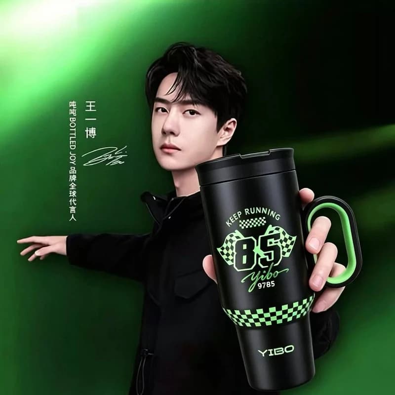 Bottled Joy Wang Yibo Large Capacity Thermos Bottle Giant Ice Tumbler With Straw Portable Bottle Sports Fitness Big Water Cup