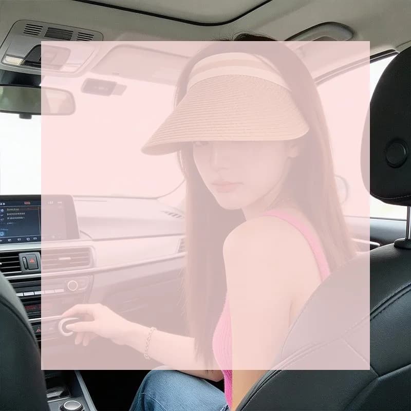 1pc Summer Raffia Straw Sun Protection Hat Open Top Straw Hat Striped Versatile UV Protection Women's Casual Baseball Cap