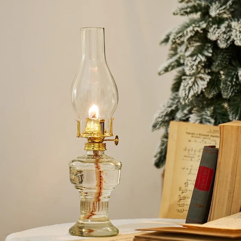 MEMEOKON L555 paralume in vetro lampada al cherosene stoppini vintage Decorazioni per la casa Illuminazione Decorazioni per il desktop preghiera