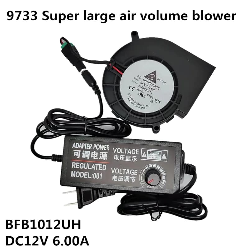 Ventilatore di grande volume d'aria violento BFB1012UH DC12V 6.00A ventola di raffreddamento portatile con alimentazione di regolazione della velocità