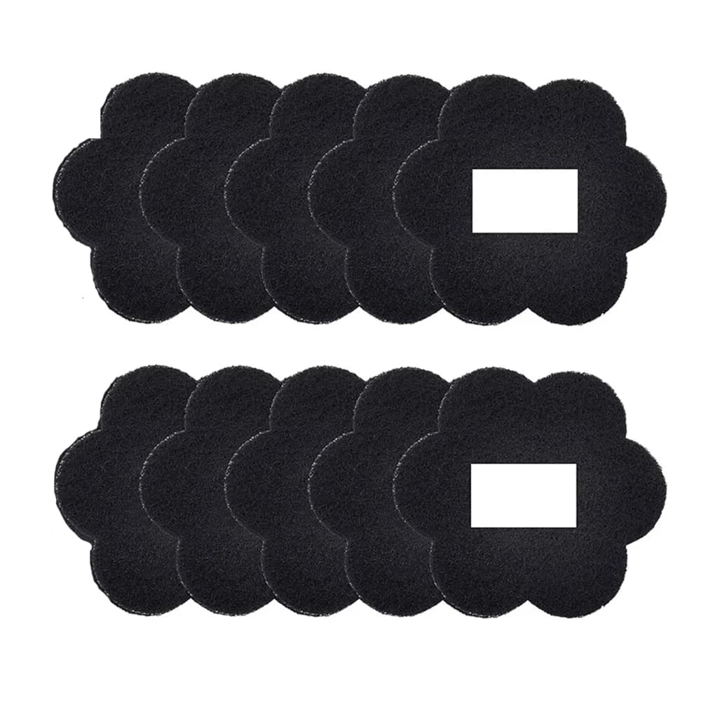 10Pcs Universal Trash Can Charcoal Filters Replacements Flower Shape Stick-on Activated Charcoal Absorbing Filters Shoe Cabinet
