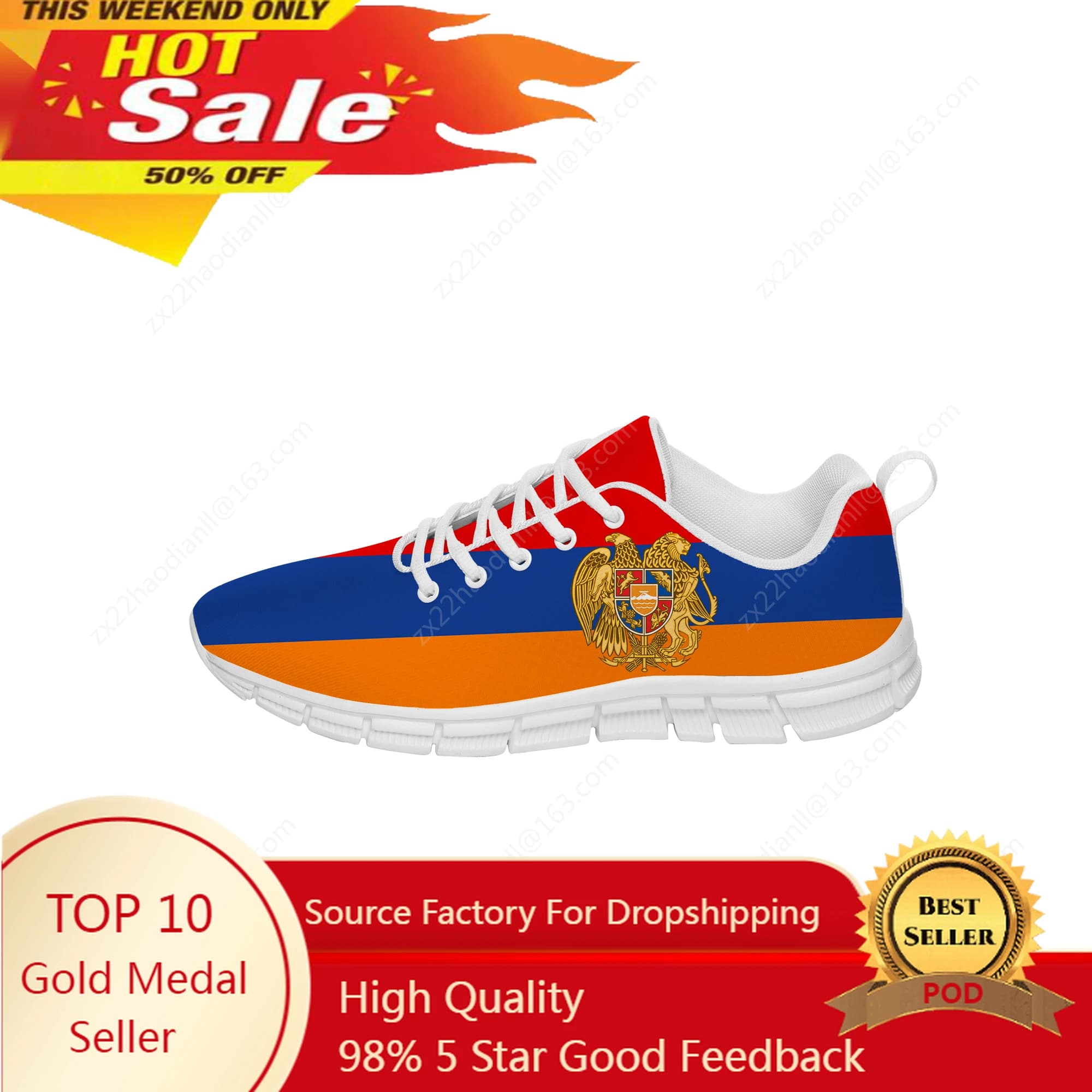 Women's Casual Shoes for Teenagers 3D Printed Running Shoes Lightweight and Breathable Fabric White