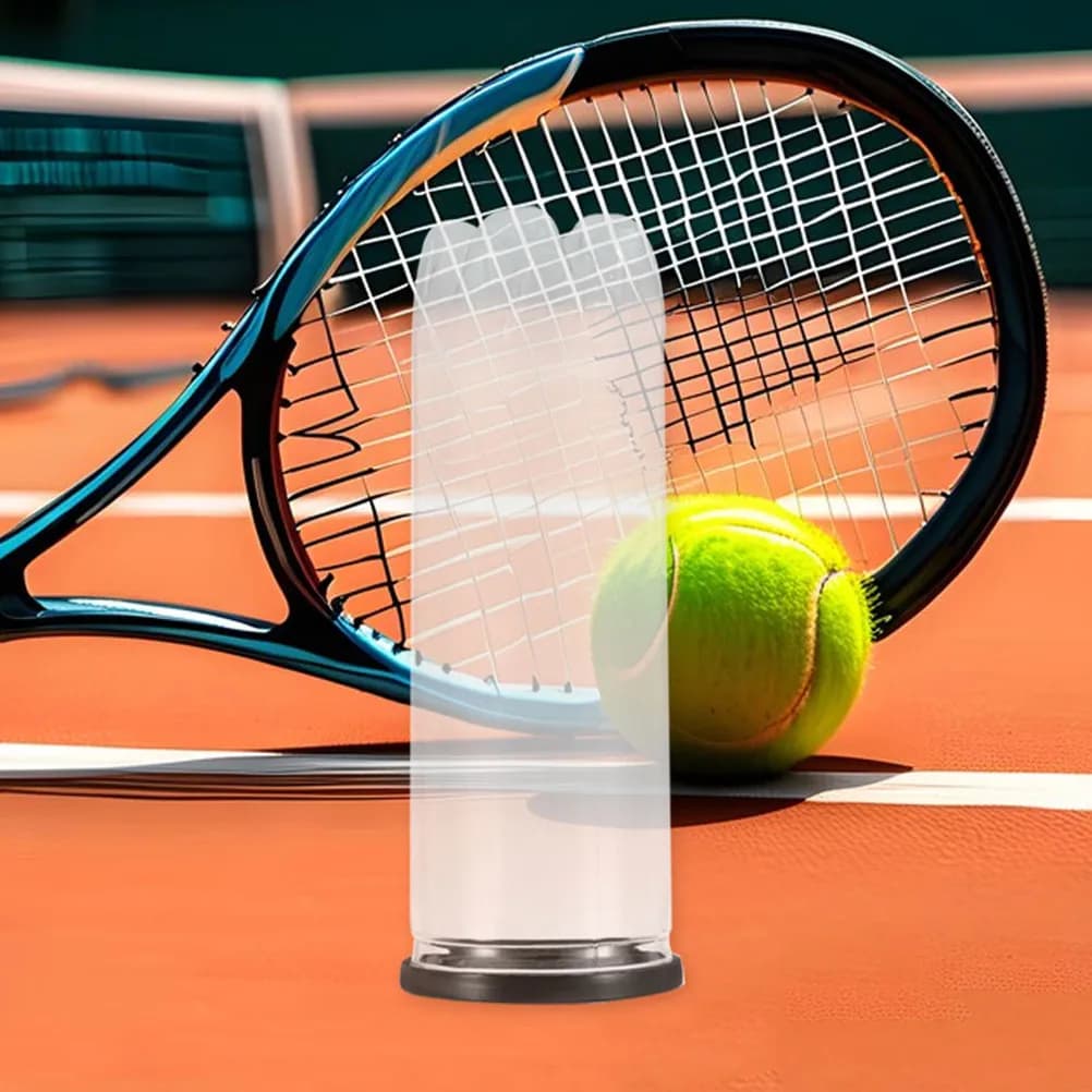 Set di 8 Cilindri Trasparenti per Palline da Tennis, Tubi in PVC con Tappo Nero, Ideali per Tennis, Pickleball e Softball