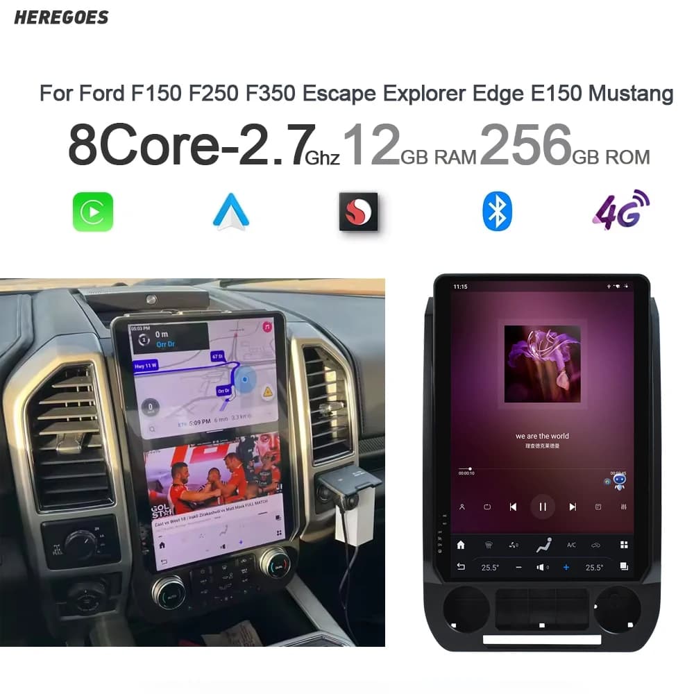 DSP Carplay 14 8G + 128G IPS Lettore Auto multimediale GPS WIFI navigazione Per Ford F150 F250 F350 Escape Explorer Edge E150 Mustang