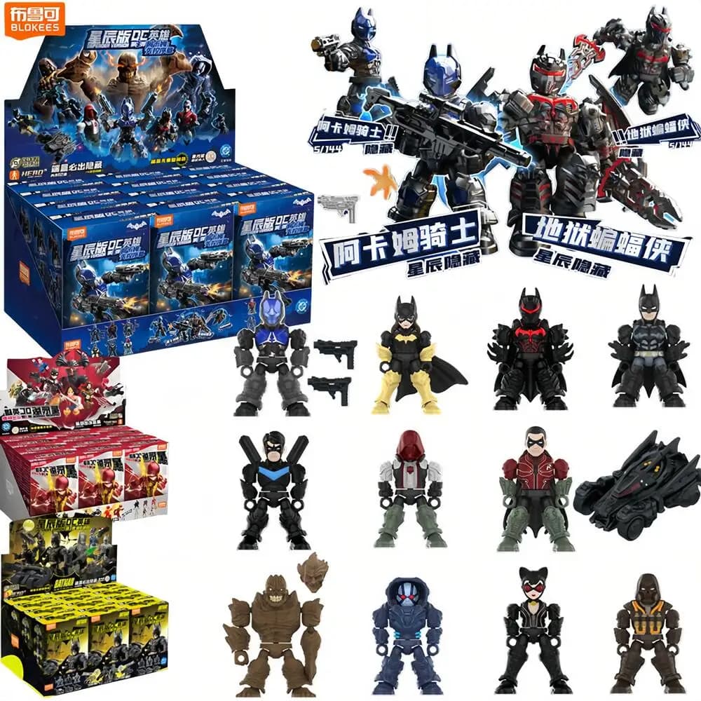 Blokees DC Hero Batman Arkham Knight Nightwing Catwoman Star Edition Series Blind Box Collectible Toys Birthday Gift