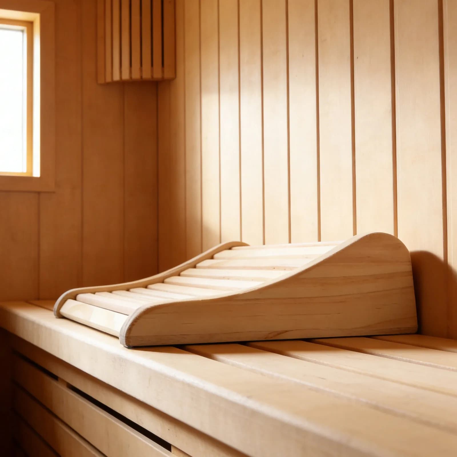 Cuscino Poggiatesta in Legno per Sauna, Supporto Ergonomico per Massaggio Collo e Schiena, Schienale per Seduta Sauna, Accessori per Bagno Turco