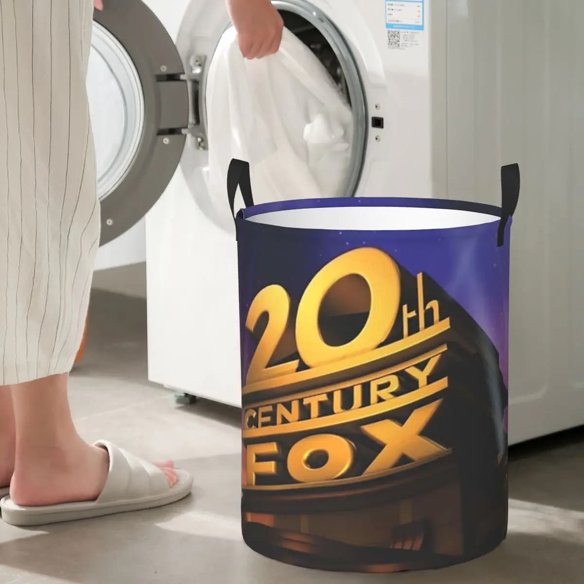 Cesti per biancheria pieghevoli classici 20th Century Fox, cesto portaoggetti per vestiti sporchi e giocattoli, grande cesto impermeabile