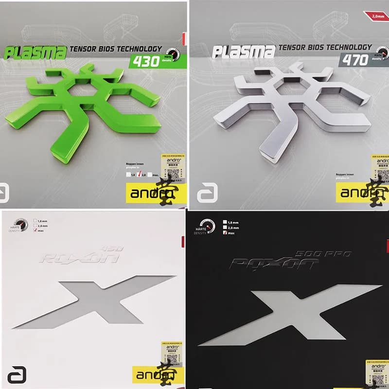 ANDRO Plasma 430 ROXON 450 ping pong rubber not sticky fast attachment with ping pong ring rubber ping pong
