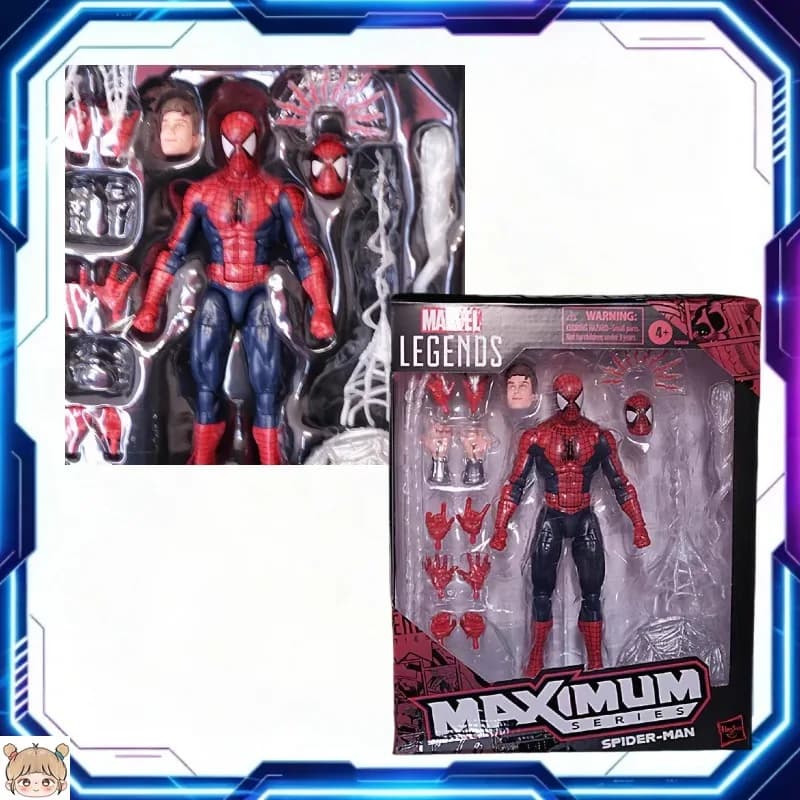 New In Stock Marvel Legends Maximum Series Spider-Man Deluxe 15cm Anime Action Figure Collectible Model Kids Toys gifts