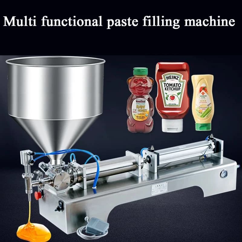PBOBP Honey Filling Machine Manual Liquid Paste Bottle Filler Cosmetic Cream Pasta Sauce Peanut Butter Food Packaging