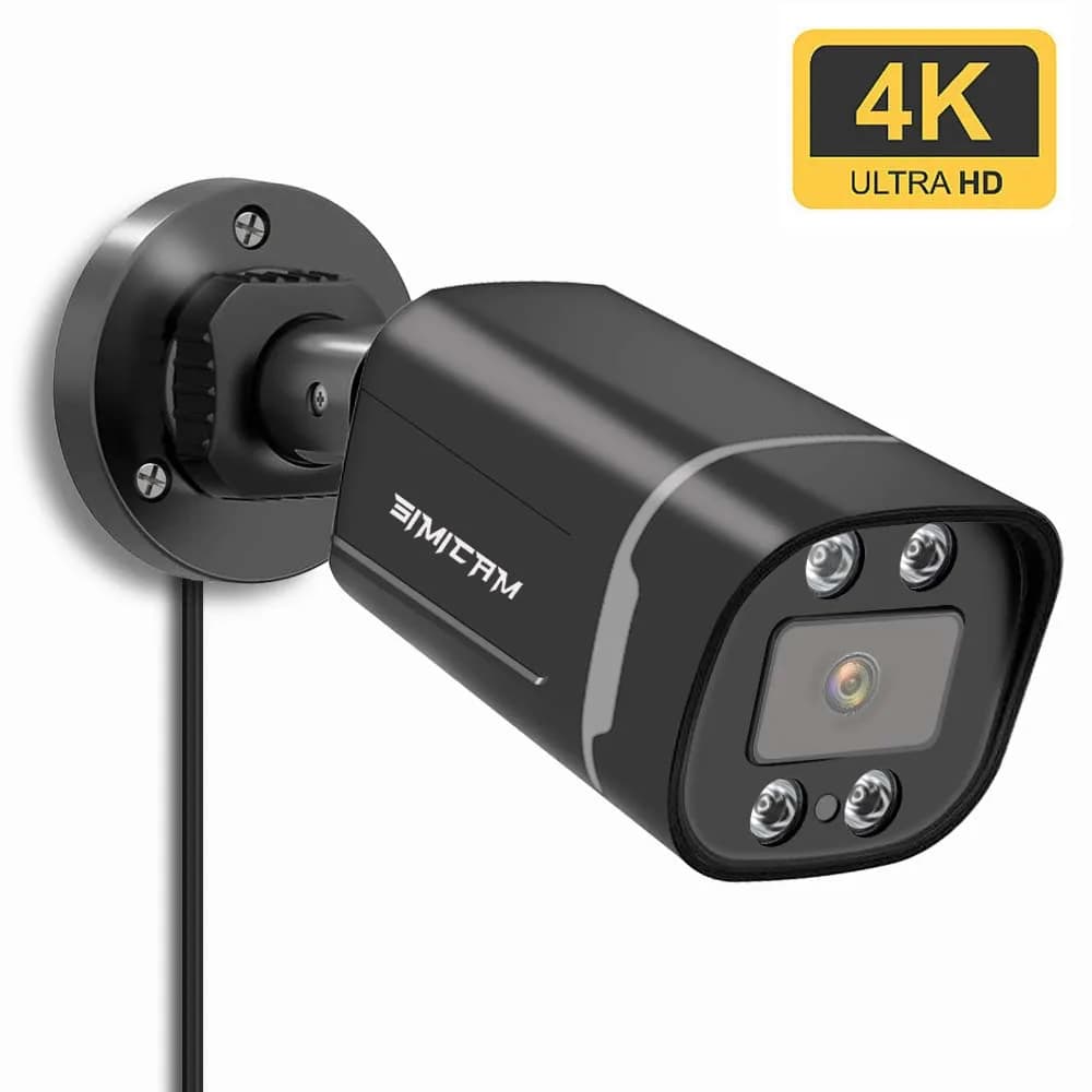 4K Poe Telecamera di Sicurezza Esterna Interna 4MP/5MP/8MP Audio Visione Notturna Impermeabile Proiettile di sorveglianza CCTV Telecamera ip Onvif per NVR