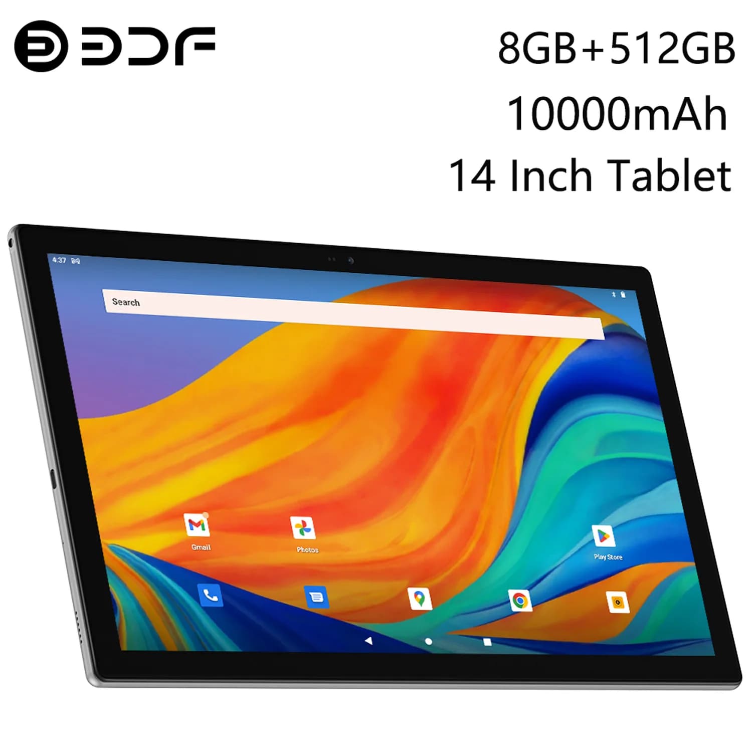 Nuovo Tablet PC da 14 Pollici Versione Globale, Octa Core, 8GB RAM, 512GB ROM, Chiamate 5G, Dual WiFi, GPS, Schermo Full HD 1920x1200, Batteria 10000mAh