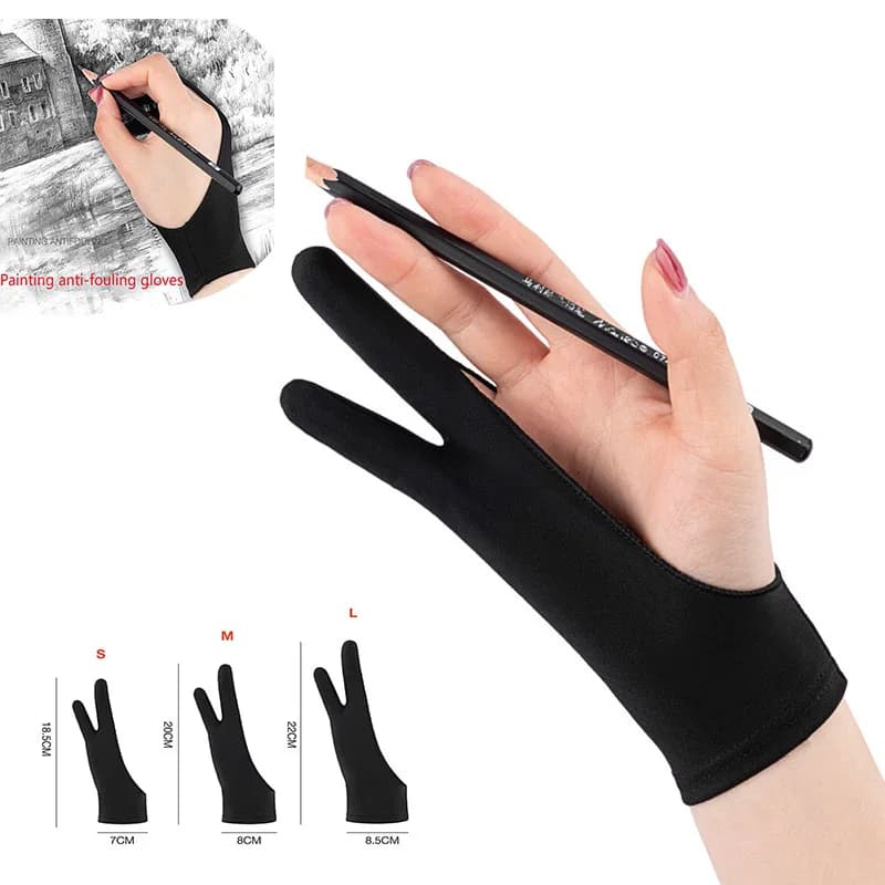 Guanti per Tablet, Guanti da Disegno per Mano Sinistra, Guanto per Disegno Digitale su Tablet Grafico
