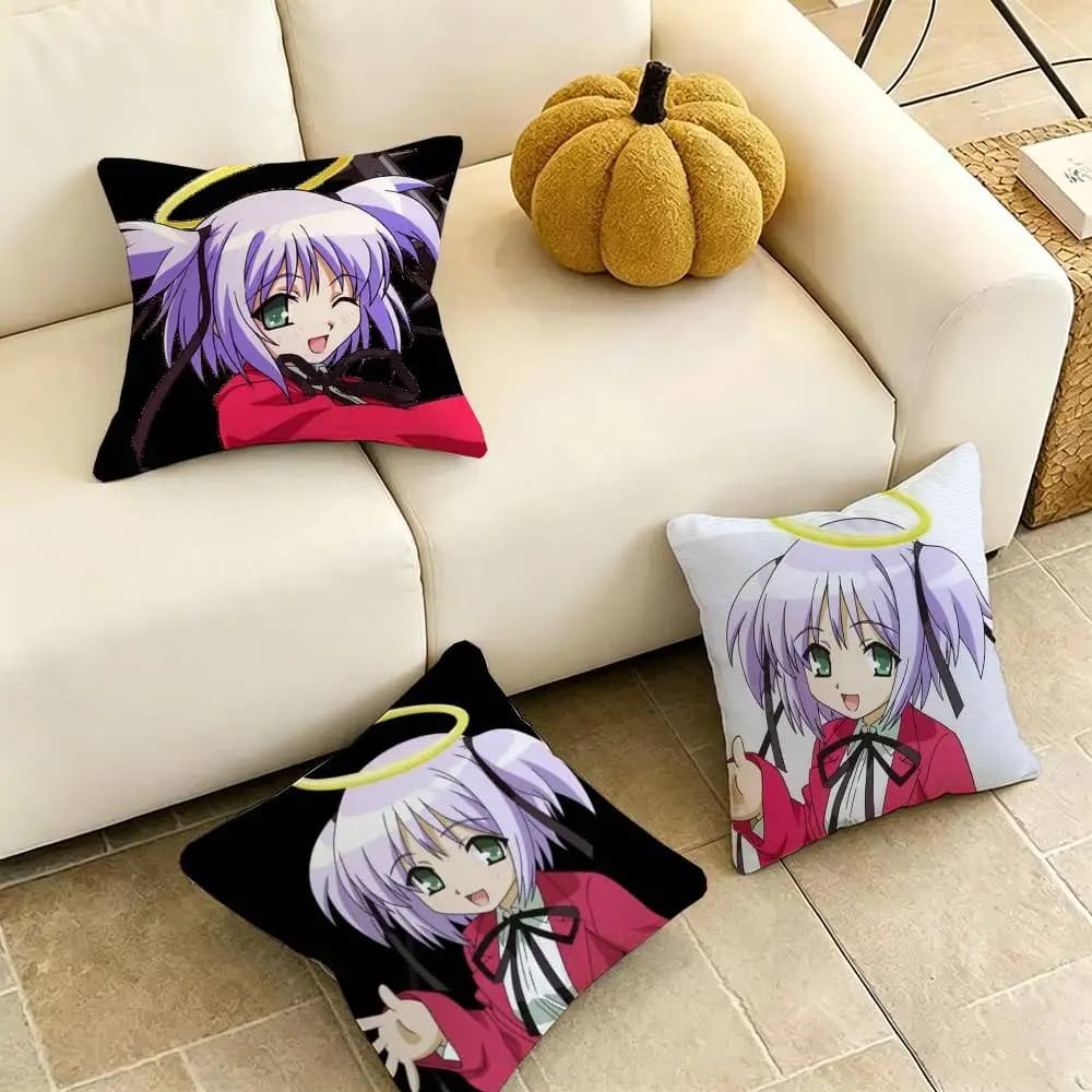Bludgeoning Angel Dokuro-Chan Pillow Case Square Double-Sided Sofa Cushion Cover Bedroom Bedside Pillow Gift