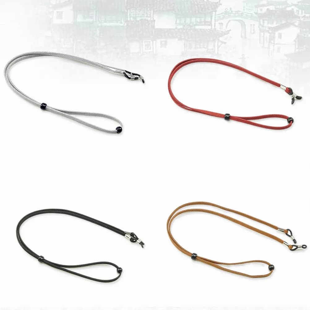 4Pcs Eyeglass Holder Chain Soft Flexible Cord Eyeglasses Retainer Necklace Secure Fit Head Wrap Anti Slip Sunglasses Strap