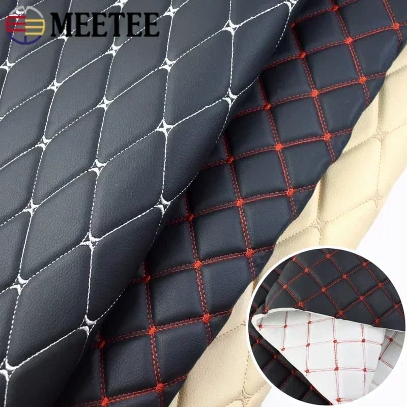 45*160 cm Synthetic Leather Fabric for Car Mat Embroidery PVC Fabrics Seat Decoration Faux Leather Finishes Wall Tiles DIY