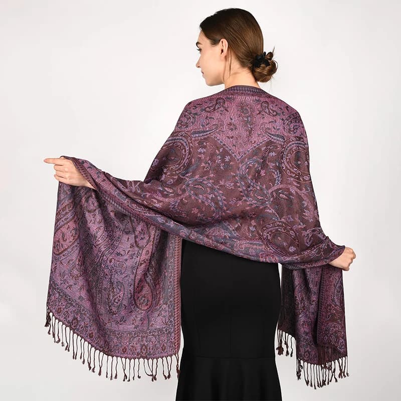 [T341] Ethnic Style Tassel Blanket Designer Thick Pashmina Winter Warm Shawl Wrap Cashmere Scarf Women Neckerchief Stoles