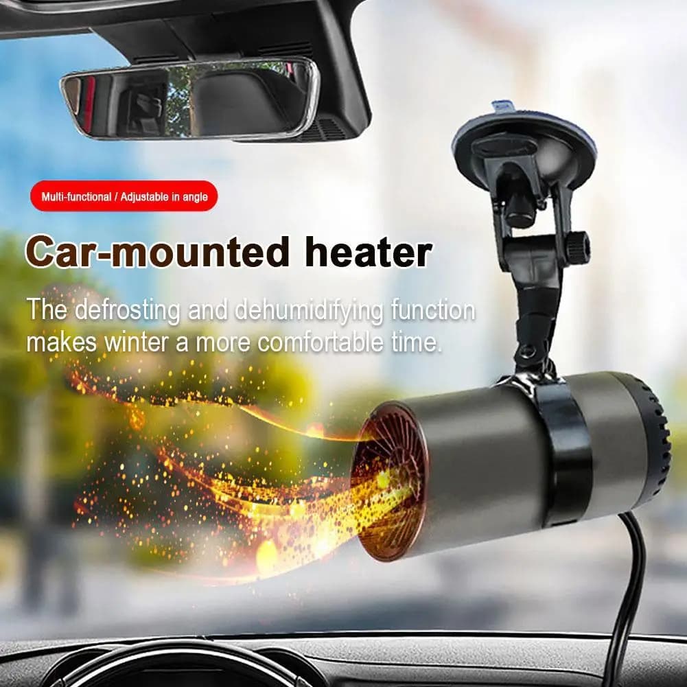 12V/24V Riscaldatore per auto Sbrinatore Defogger 3-in-1 Riscaldamento Raffreddamento Purificatore d'aria Riscaldamento rapido con cavo da 1,5 m Spina accendisigari