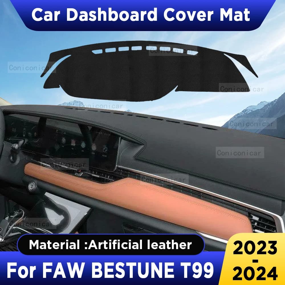 Per FAW BESTUNE T99 2023 2024 copertura del cruscotto dell'auto evita tappetino cruscotto parasole Pad accessori in pelle artificiale anti-uv