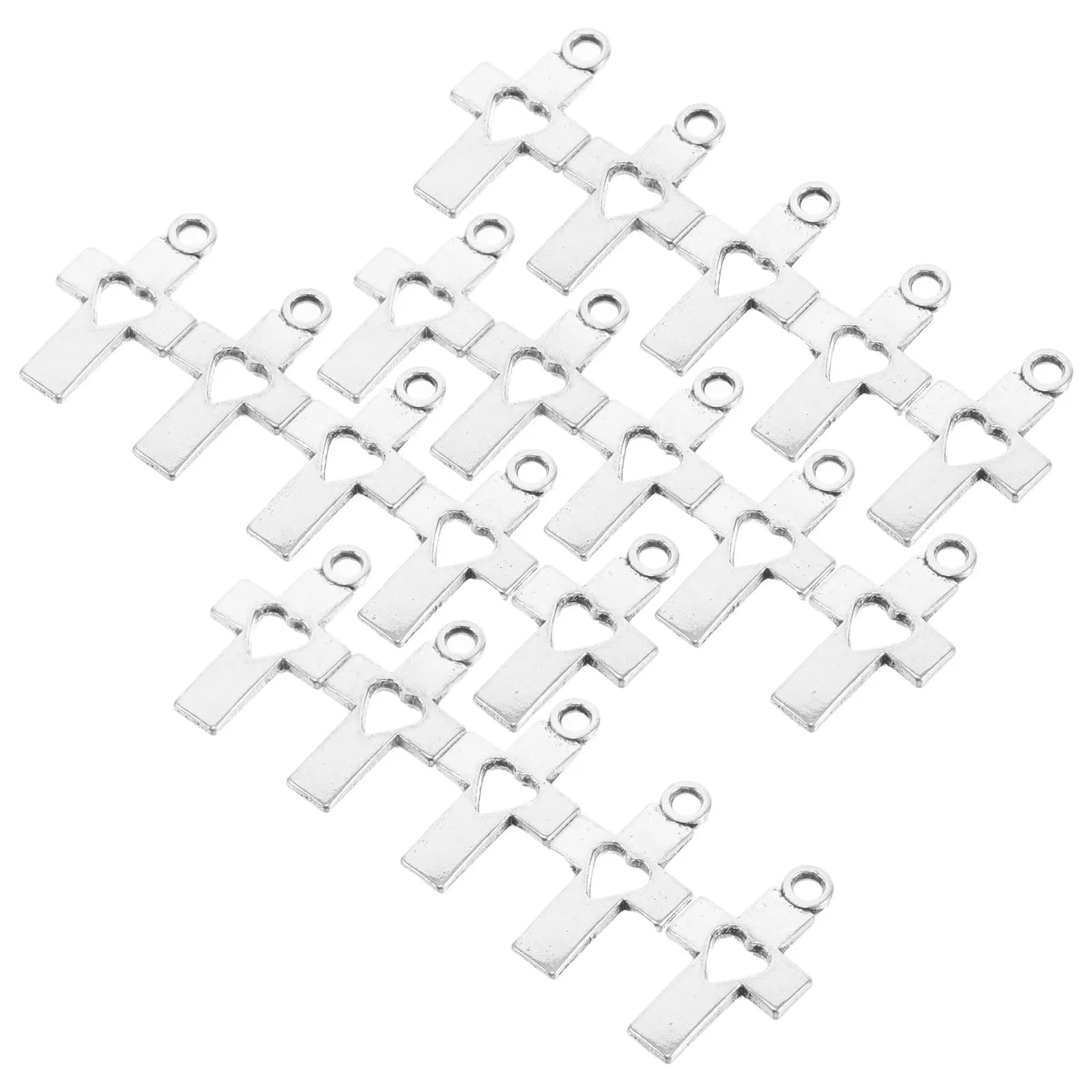 50 Pezzi Ciondoli a Cuore Vuoto in Lega per Creazione Gioielli Fai da Te, Mini Ciondoli Artigianali per Portachiavi, Borse, Collane, Bracciali e Decorazioni