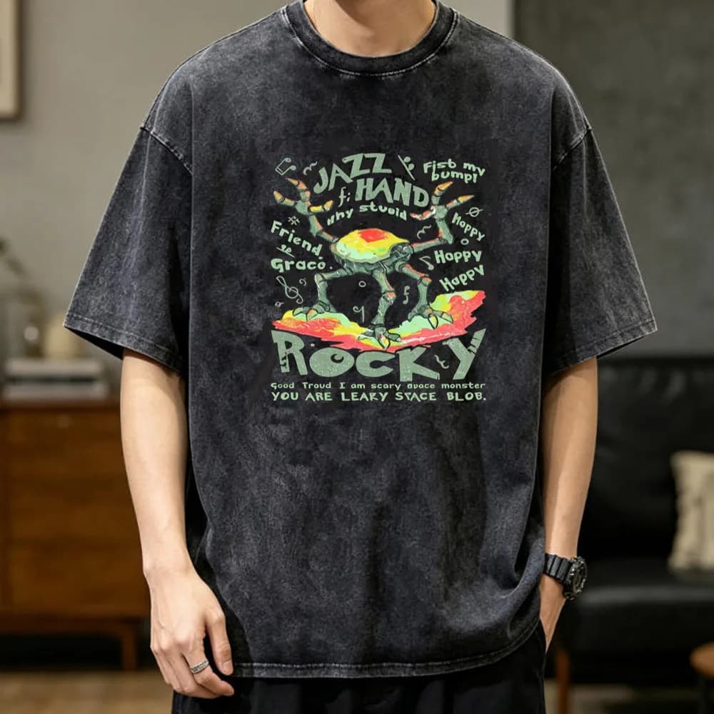 Project Hail Mary cotton Vintage Washed tshirt men Retro hip hop harajuku Y2k tshirt Pop Culture graphic 80s aesthetic Vintage