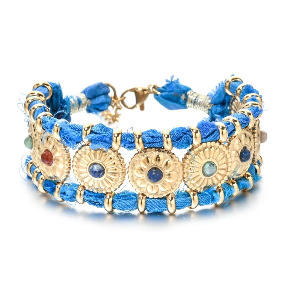 Boho Vintage Beads Bracelets for Women Turkish Evil Eye Fatimid Hand Beaded Chain Bangle Girls Summer Party Jewelry Gift