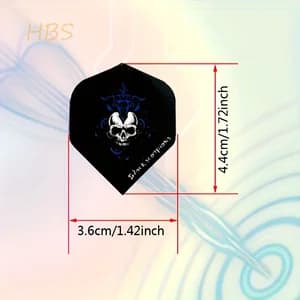 12 Accessori per Freccette, Coda Standard a Foglia 4,4 × 3,6 cm / 1,73 × 1,42 Pollici, 2 Stili Misti per Freccette con Punta in Acciaio e Freccette con Punta Morbida