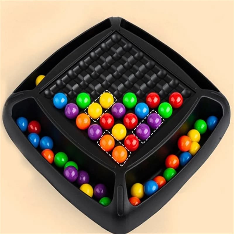 Gioco di puzzle per l'eliminazione della palla arcobaleno Gioco di scacchi Desktop per bambini Giocattolo genitore-figlio Puzzle per la scuola materna Regalo Giocattolo con palla arcobaleno