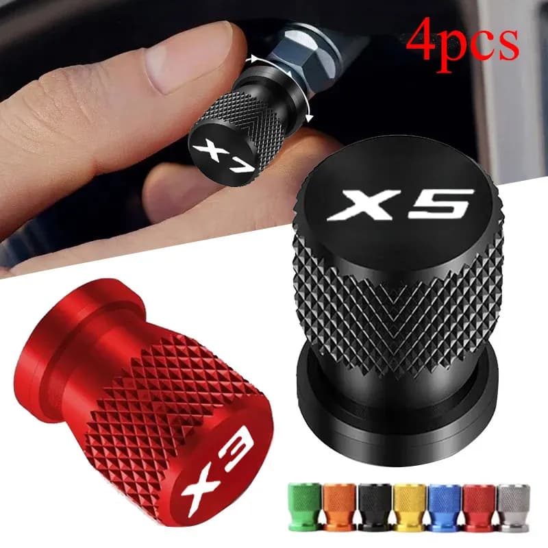Car Wheel Tire Valve Caps Tyre Stem Covers Airdust Waterproof For BMW X1 X2 X3 X4 X5 X6 X7 4Pcs