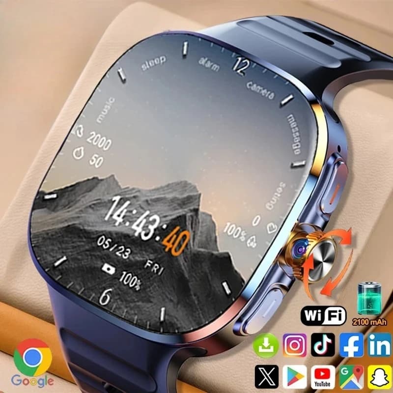 Smartwatch Xiaomi 5G/4G con rete completa, schermo grande da 2,40 pollici, videochiamata HD, RAM, batteria da 2100mAh, Google Play, WIFI, GPS, slot per SIM.