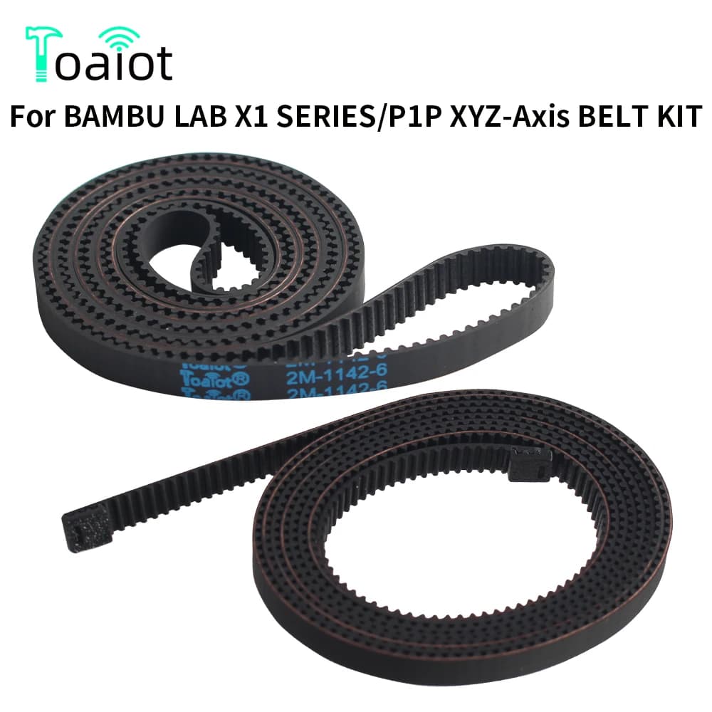 Cintura Per Bambu Lab X1 X1S P1P P1S X Y Asse Z Cinghia sincrona Gomma in fibra di vetro 1142mm 1442mm per X1 serie P1P Parti della stampante 3D