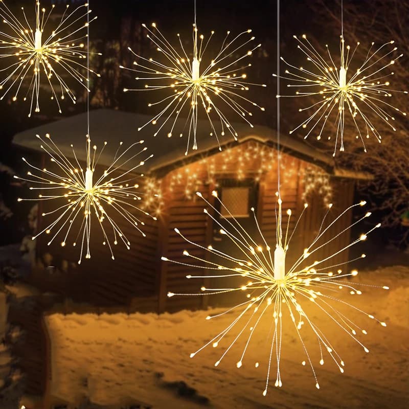 120/200 LED Stringa di luce solare Esterna Impermeabile Giardino Prato Luci solari di tarassaco Natale Matrimonio Fata Ghirlanda Decorazione
