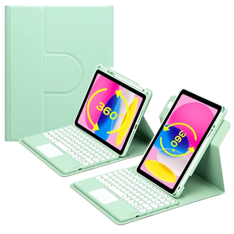 Custodia con tastiera touchpad Custodia per iPad 11 A16 360 ° Custodia con rotazione per iPad di 11a generazione Custodia da 11'' 2025 con slot per matita