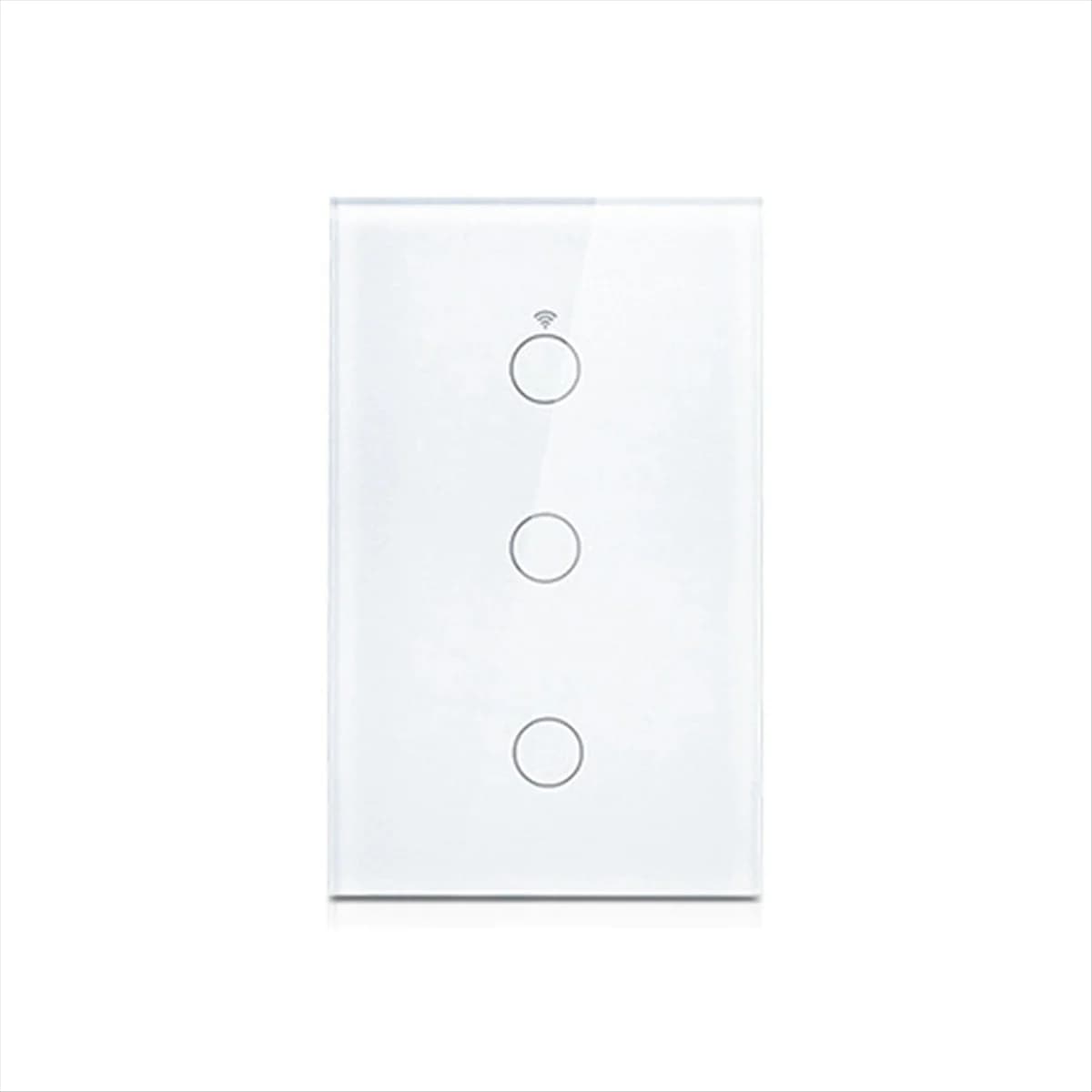 New Tuya US Plug WiFi Smart Wall Switch 3 Gang No Neutral Wire Touch Sensor LED Light Switches Smart Home Alexa Google White