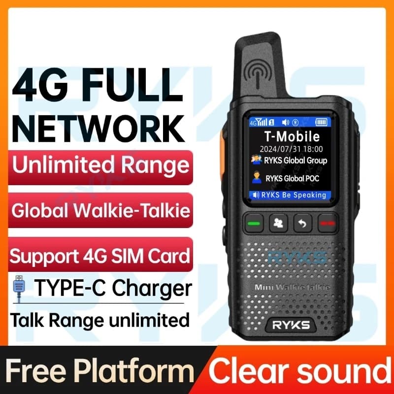 Dispositivi wireless walkie talkie radio a lungo raggio da 1000 km 4G compatibili con 72 schede SIM nazionali