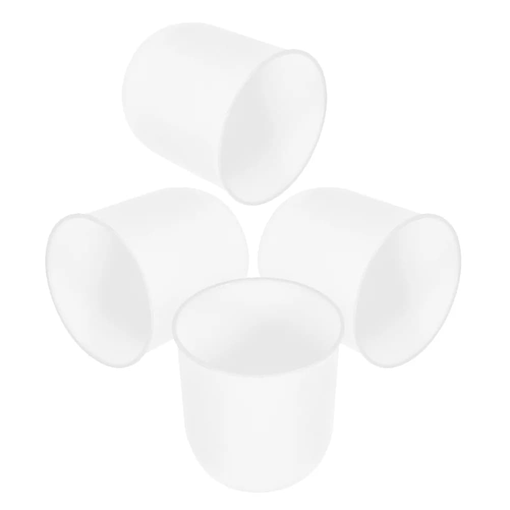 Porta scopino WC rotondo e stabile da 4 pezzi, con tazza per la pulizia del WC, accessorio da bagno anti-macchia per casa e hotel