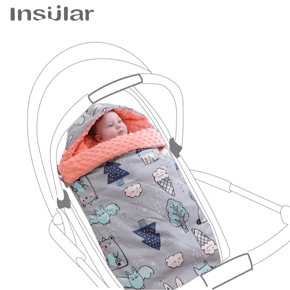 INSOLARI Sheep bags thickened for newborns Anti-sponge for newborns Multi-functional baby beans sleeping bags Winter