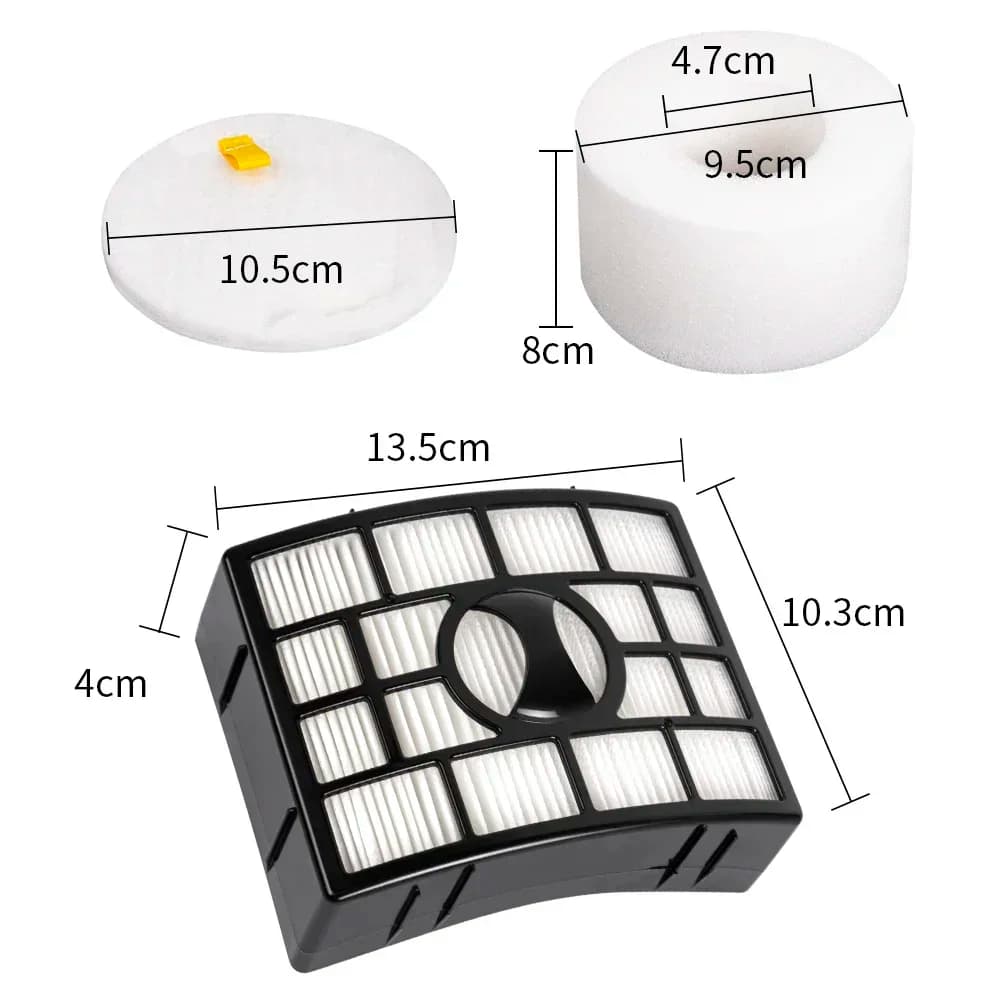 Foam & Felt Vacuum Cleaner Filter Kit for Shark NV650 NV651 NV652 NV650W Part # XFF650 & XHF650 Vacuum Cleaner Parts