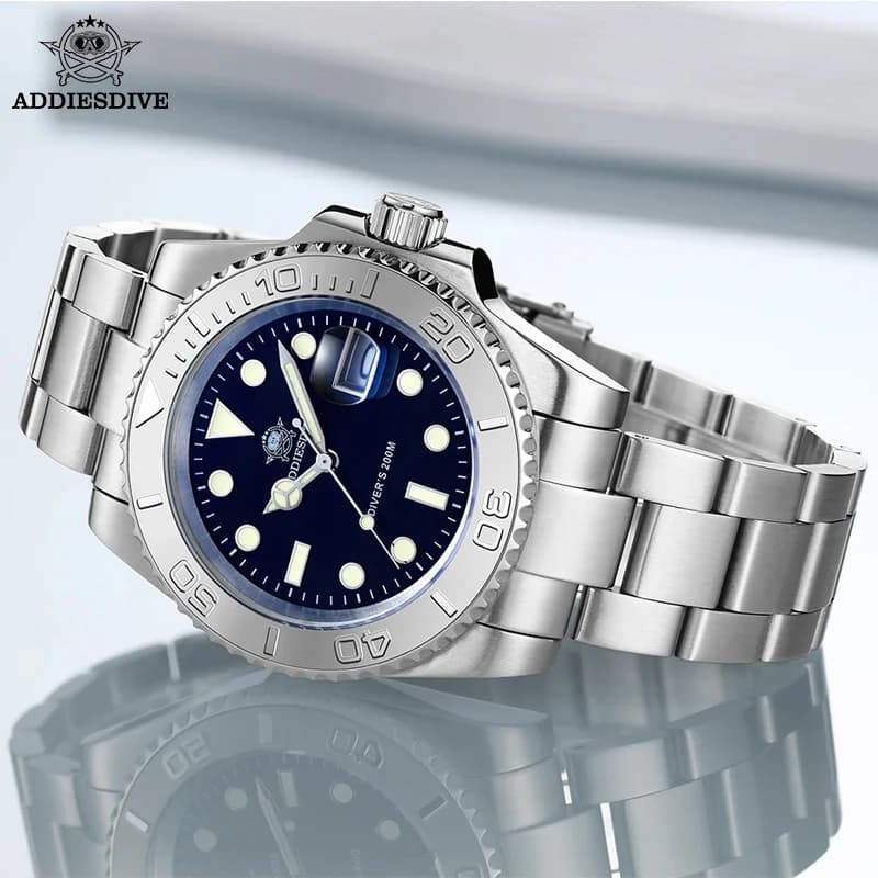 ADDIESDIVE MY-H3-C Stainless Steel Quartz watch Super Bright Miyota 2115 Quartz watches 20Bar Waterproof Classic Reloj Hombre