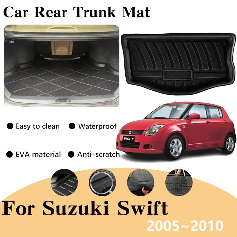 Per Suzuki Swift RS 2005 ~ 2010 2009 Auto Baule Posteriore Tappetino Impermeabile Boot Cargo EVA Tronco Tappeto Cuscinetti di Stoccaggio Accessori Auto