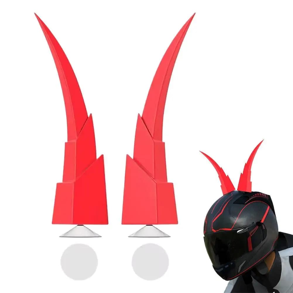 1 Devil Corna Paio for Motorcycle Helmet, Universal Decoration with Suction cup, Toro Horn for Motorcycle Helmets, Electric Scooters and Bicycles