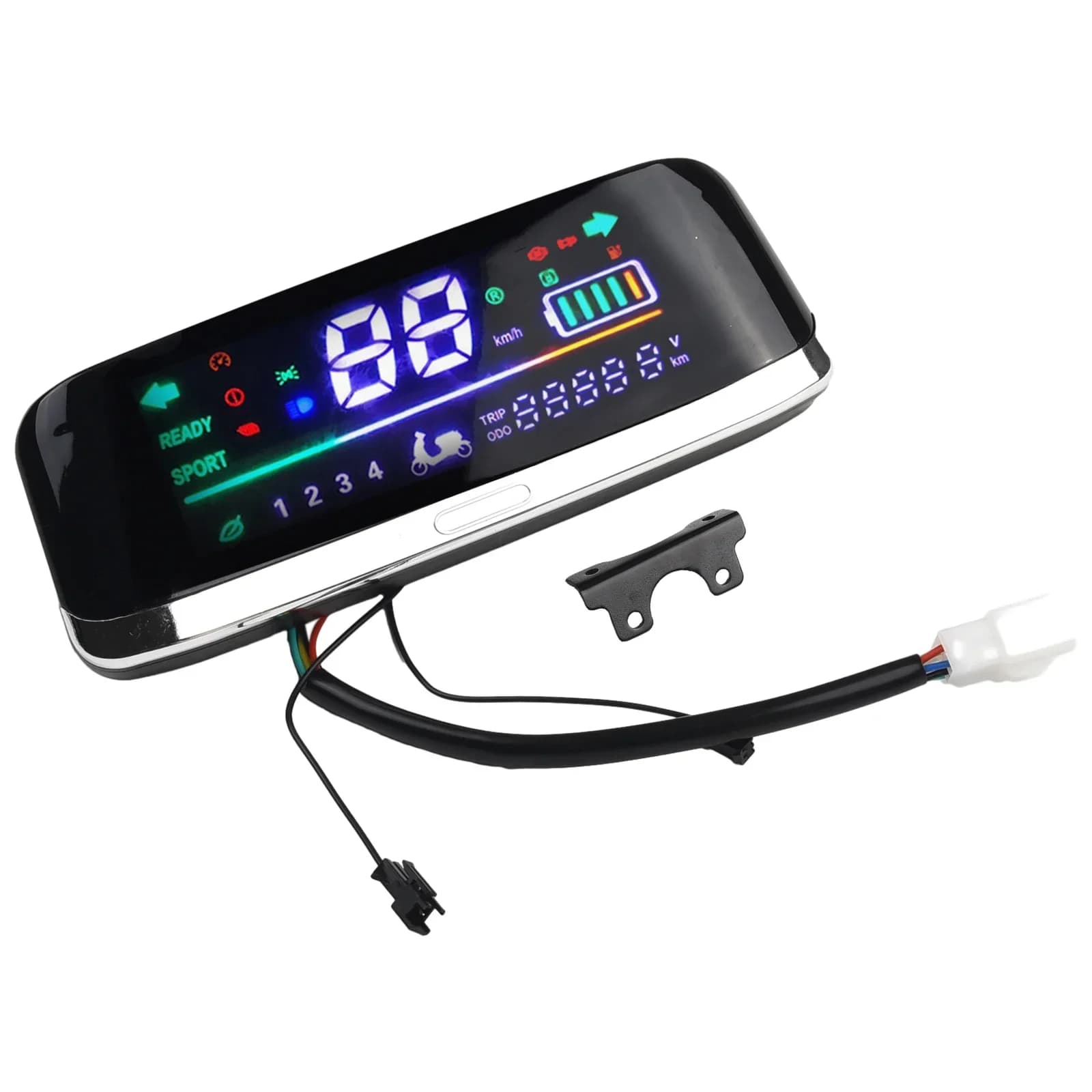 48V 60V 72V Motore Tachimetro Schermo LCD Ebike Display Per Bici Elettrica Ebike Scooter Parte di Ricambio Compatibile Colore Nero